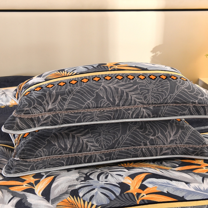 91家纺网 家纺一手货源 找家纺 雨洋2025新款加厚保暖8.5斤牛奶绒金貂婴儿绒四件套 休闲时光