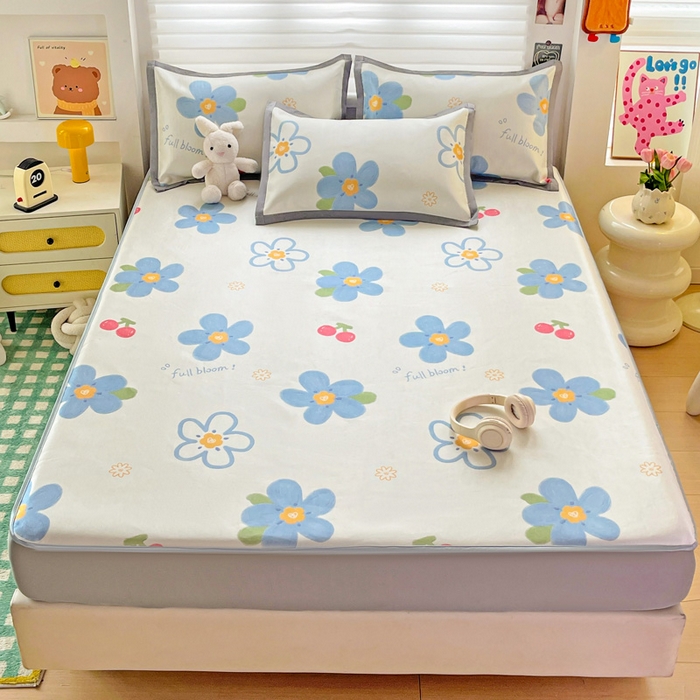 91家纺网 家纺一手货源 找家纺 （总）金盛纺 2025新款A类数码印花冰丝席-床笠款