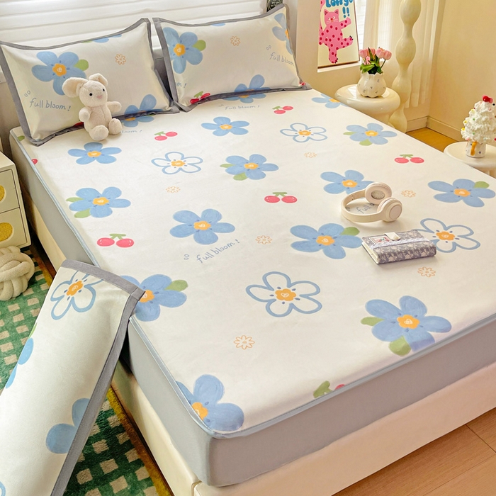 91家纺网 家纺一手货源 找家纺 （总）金盛纺 2025新款A类数码印花冰丝席-床笠款