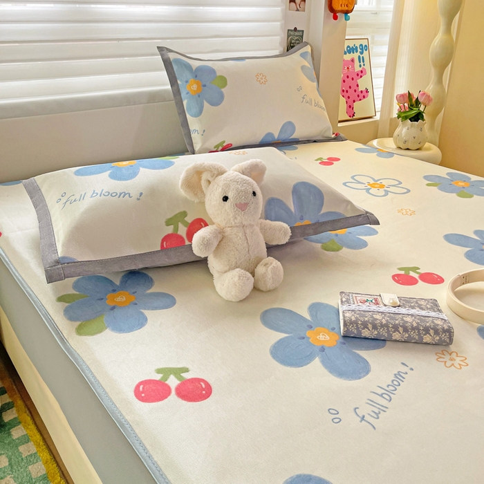 91家纺网 家纺一手货源 找家纺 （总）金盛纺 2025新款A类数码印花冰丝席-床笠款