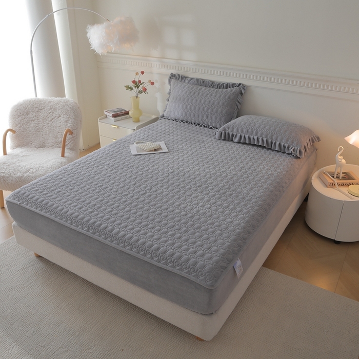 91家纺网 家纺一手货源 找家纺 （总）怡源梦 2025新款A类牛奶绒夹棉床笠三件套-甜心公主系列