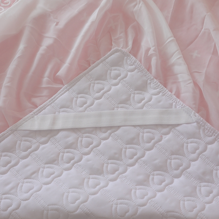 91家纺网 家纺一手货源 找家纺 怡源梦 2025新款A类牛奶绒夹棉床笠三件套-甜心公主系列 粉玉色