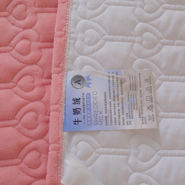 91家纺网 家纺一手货源 找家纺 怡源梦 2025新款A类牛奶绒夹棉床笠三件套-甜心公主系列 粉玉色