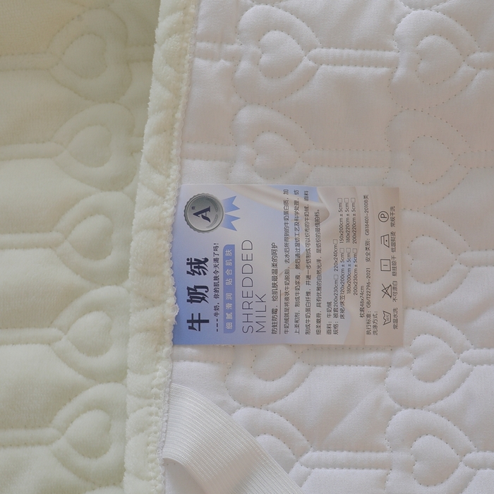 91家纺网 家纺一手货源 找家纺 怡源梦 2025新款A类牛奶绒夹棉床笠三件套-甜心公主系列 米白色