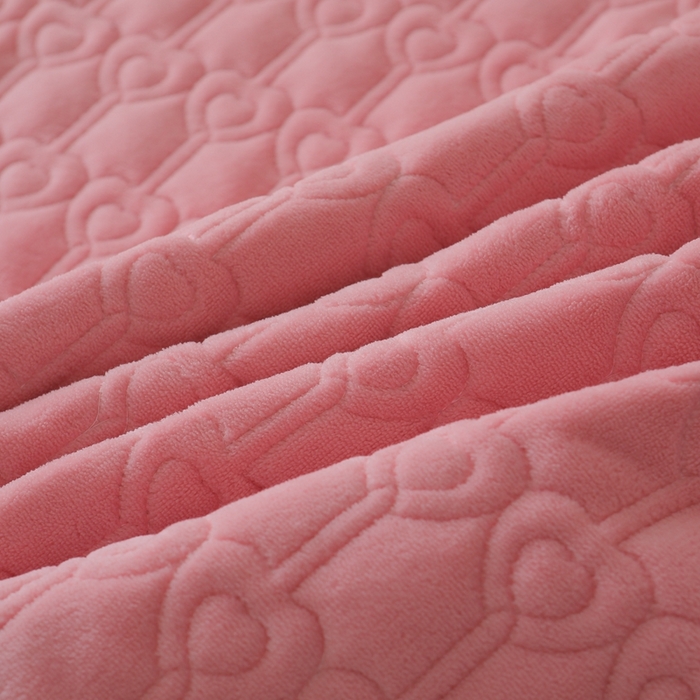 91家纺网 家纺一手货源 找家纺 怡源梦 2025新款A类牛奶绒夹棉床笠三件套-甜心公主系列 粉玉色