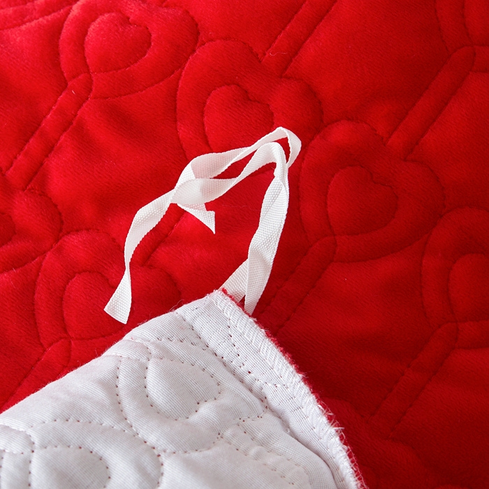 91家纺网 家纺一手货源 找家纺 怡源梦 2025新款牛奶绒床裙四件套-甜心公主系列 大红色