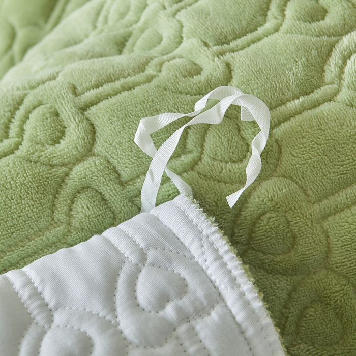 91家纺网 家纺一手货源 找家纺 怡源梦 2025新款牛奶绒床裙四件套-甜心公主系列 绿色