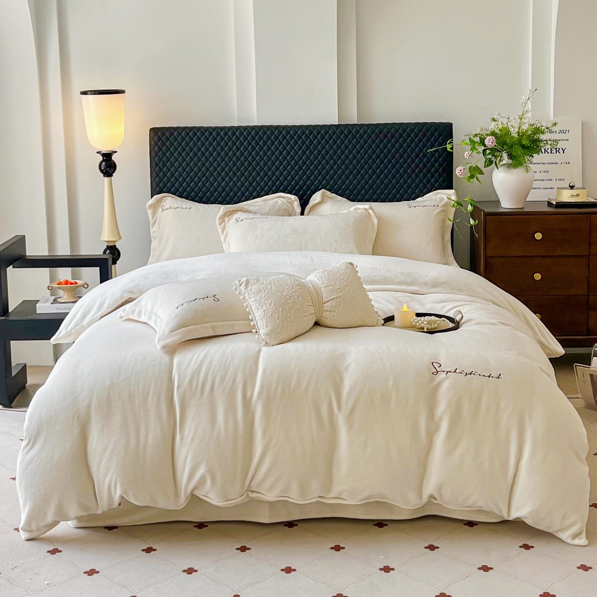 91家纺网 家纺一手货源 找家纺 庭笙 2025新款加厚牛奶绒8斤/9斤纯色蓄热保暖四件套-米莱 米莱-米