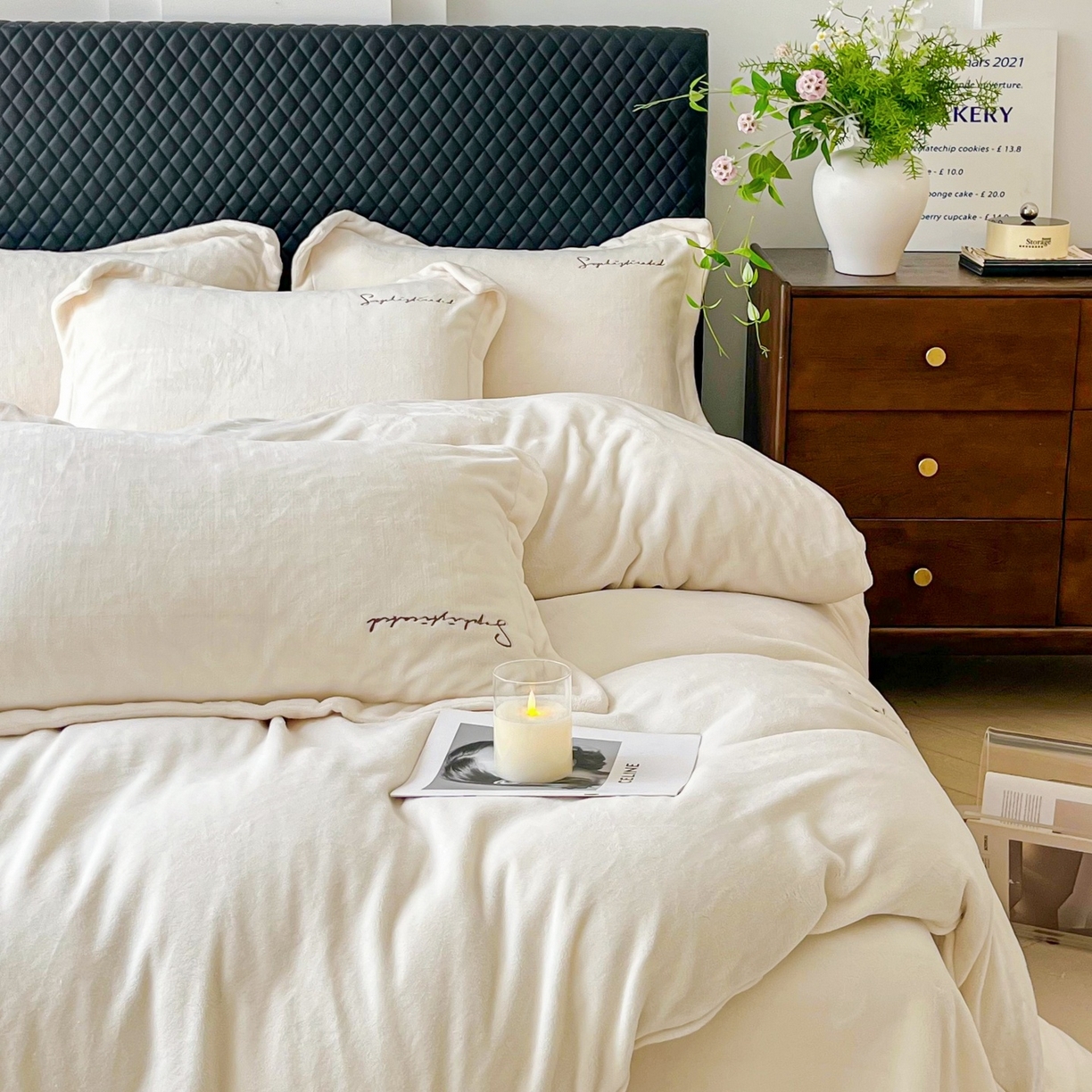 91家纺网 家纺一手货源 找家纺 庭笙 2025新款加厚牛奶绒8斤/9斤纯色蓄热保暖四件套-米莱 米莱-米