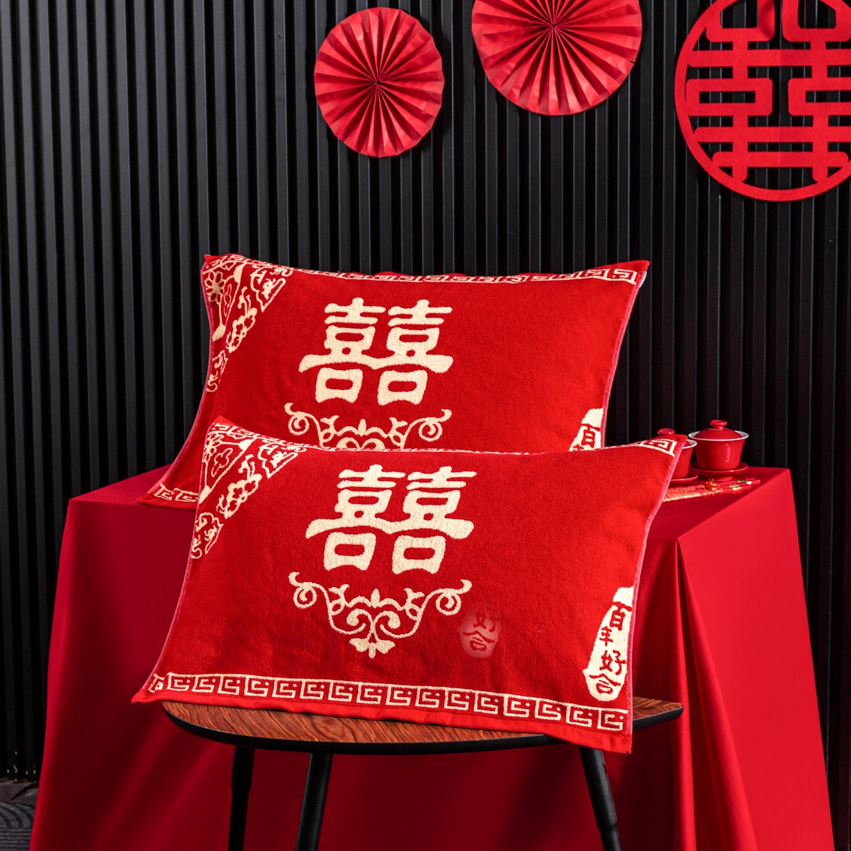 91家纺网 家纺一手货源 找家纺 （总）美宜家 2025新款全棉毛圈防滑隔脏婚庆老式全棉枕巾