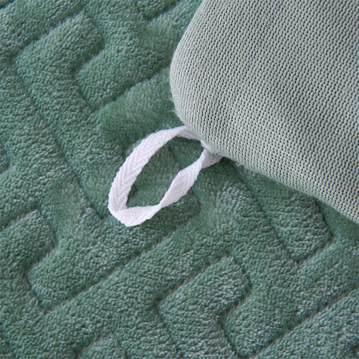91家纺网 家纺一手货源 找家纺 畅畅家纺 2025新款11斤纯色韩版冬季超柔加厚牛奶花边床盖四件套 果绿