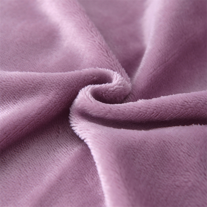 91家纺网 家纺一手货源 找家纺 畅畅家纺 2025新款11斤纯色韩版冬季超柔加厚牛奶花边床盖四件套 罗兰紫