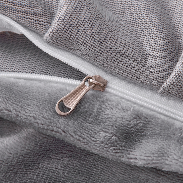 91家纺网 家纺一手货源 找家纺 畅畅家纺 2025新款11斤纯色韩版冬季超柔加厚牛奶花边床盖四件套 浅灰