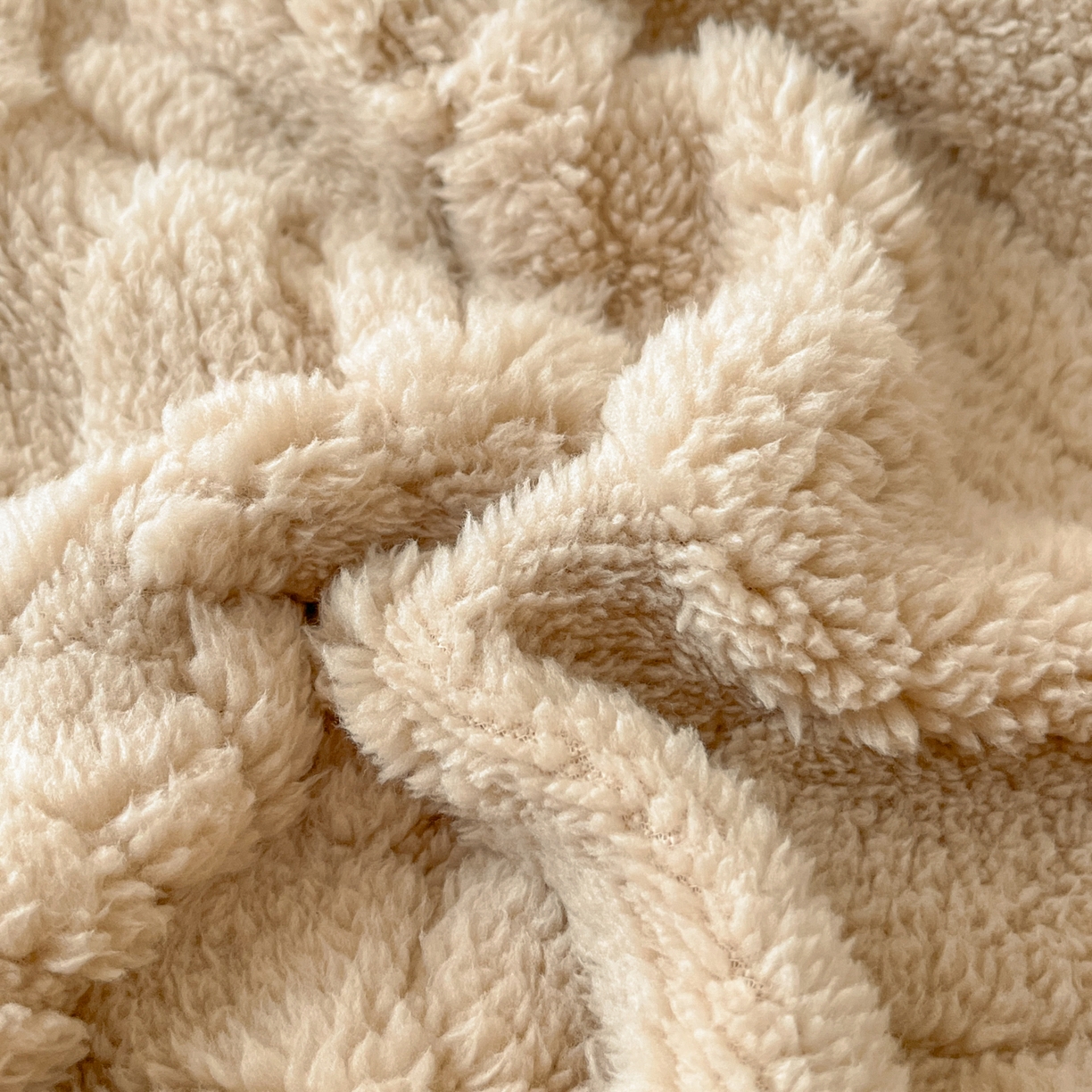 91家纺网 家纺一手货源 找家纺 欧邦 2025新款提塔芙绒绒羊羔绒毛毯-繁花 繁花-香槟咖