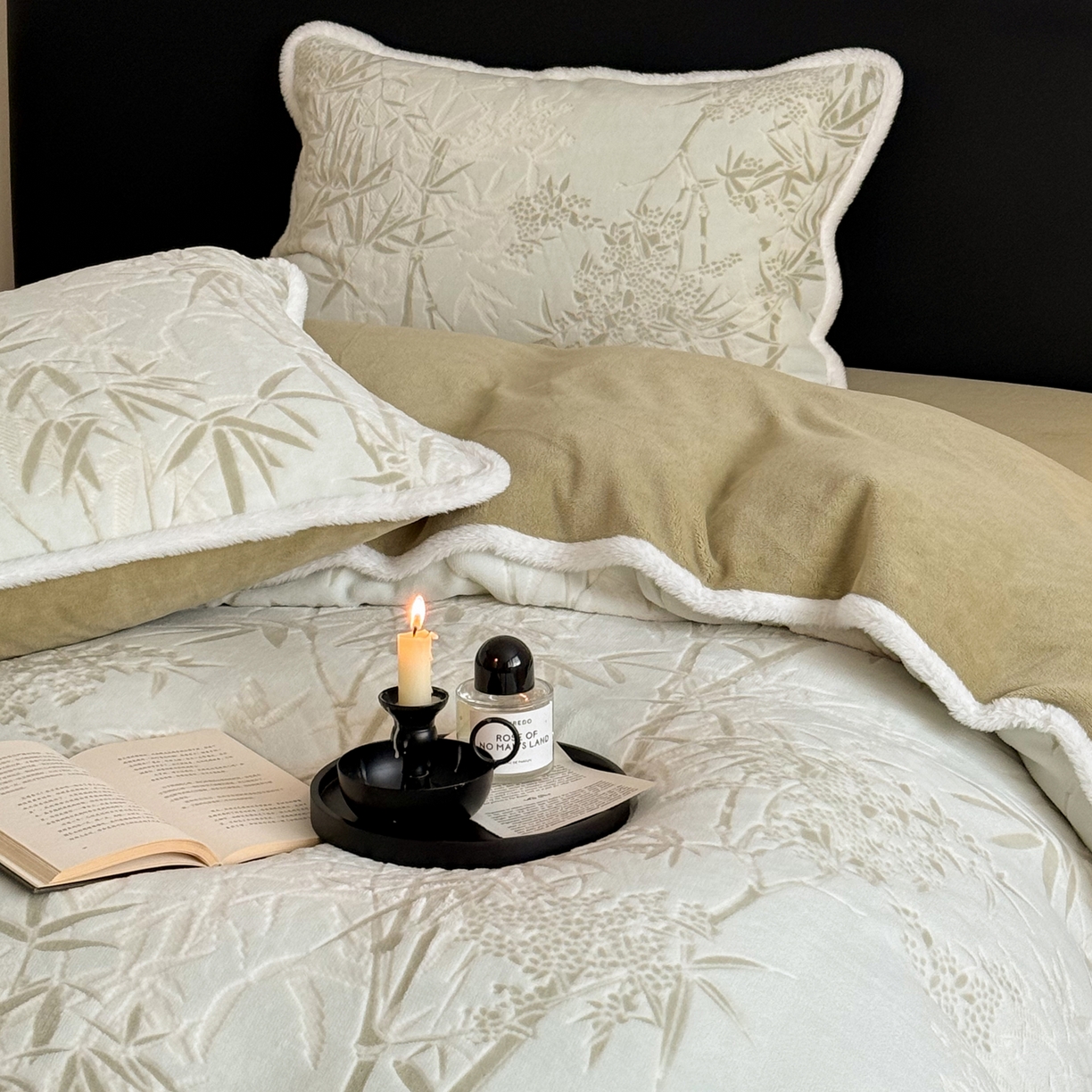 91家纺网 家纺一手货源 找家纺 沐棉家居 2025新款高克重立体雕花牛奶绒保暖四件套 雅致