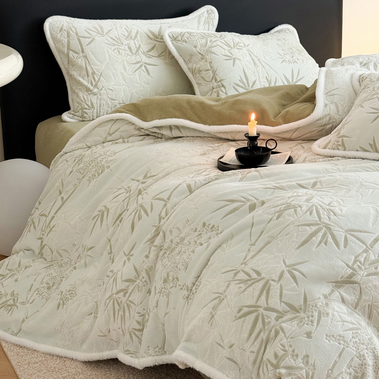 91家纺网 家纺一手货源 找家纺 沐棉家居 2025新款高克重立体雕花牛奶绒保暖四件套 雅致