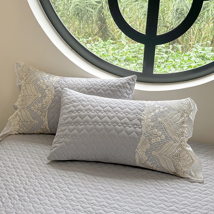 91家纺网 家纺一手货源 找家纺 罗艺轩 2025新款全棉纯棉蕾丝刺绣琉璃单床裙床裙单件（1.5m控价135起、1.8m控价140起、1.8*2.2m控价145起、2.0m控价150起） 琉璃-灰