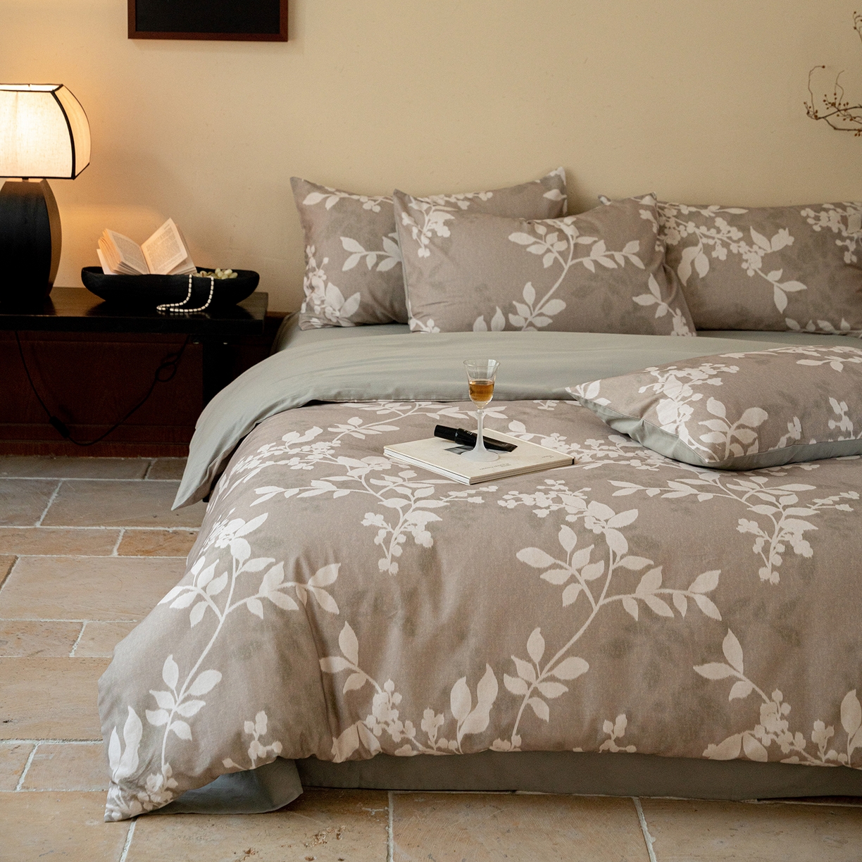 91家纺网 家纺一手货源 找家纺 （总）禾时 2025新款全棉贡缎磨毛数码印花四件套