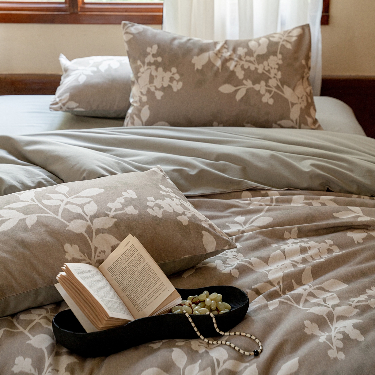 91家纺网 家纺一手货源 找家纺 （总）禾时 2025新款全棉贡缎磨毛数码印花四件套