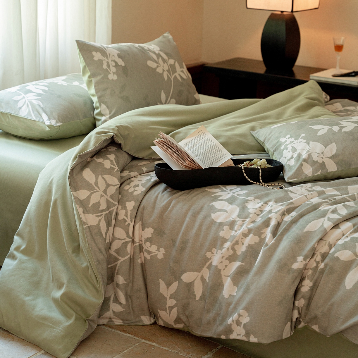 91家纺网 家纺一手货源 找家纺 （总）禾时 2025新款全棉贡缎磨毛数码印花四件套