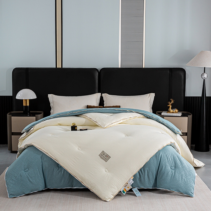 91家纺网 家纺一手货源 找家纺 （总）欢乐季  2025新款7A抗菌豆荚格大豆子母被