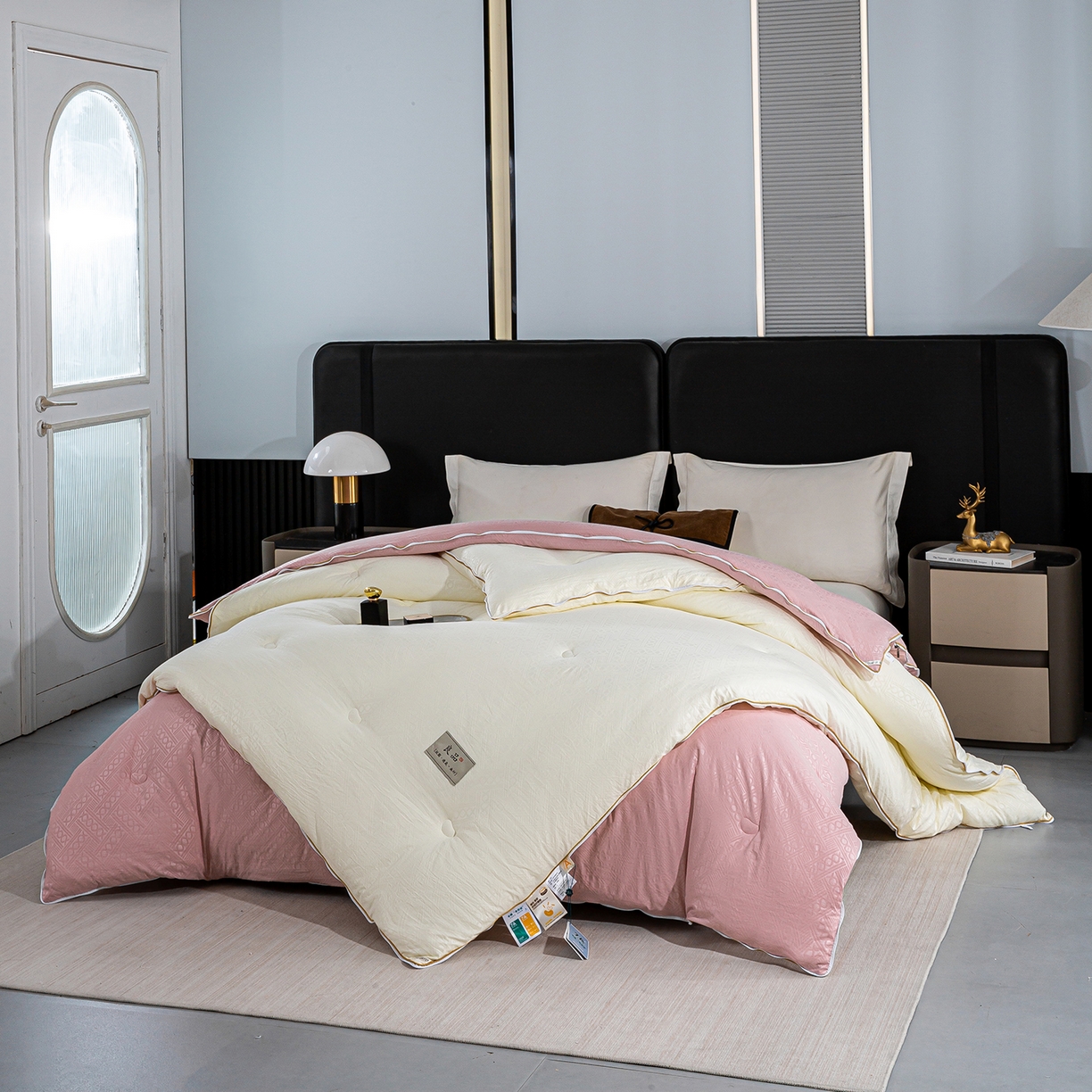 91家纺网 家纺一手货源 找家纺 （总）欢乐季  2025新款7A抗菌豆荚格大豆子母被