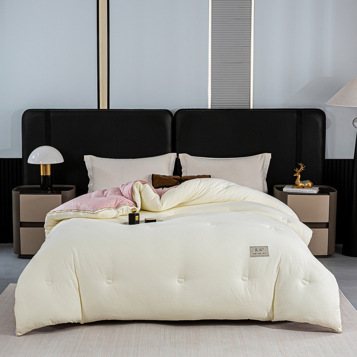 91家纺网 家纺一手货源 找家纺 （总）欢乐季  2025新款7A抗菌豆荚格大豆子母被