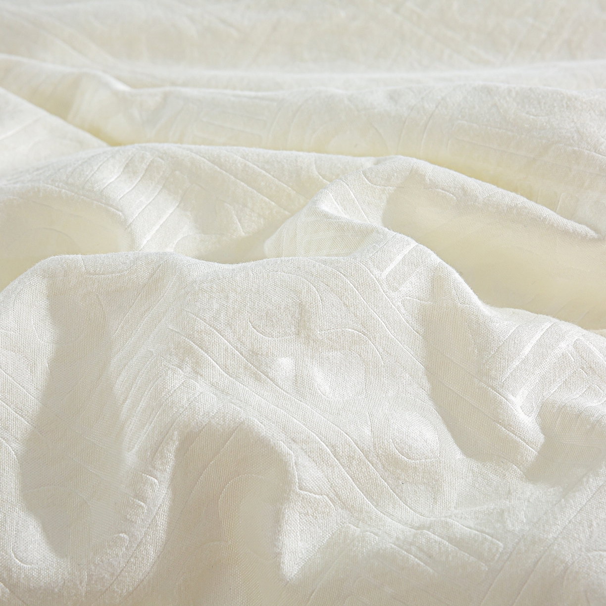 91家纺网 家纺一手货源 找家纺 欢乐季  2025新款7A抗菌豆荚格大豆子母被（可以开发票—专票8个点） 白+绿