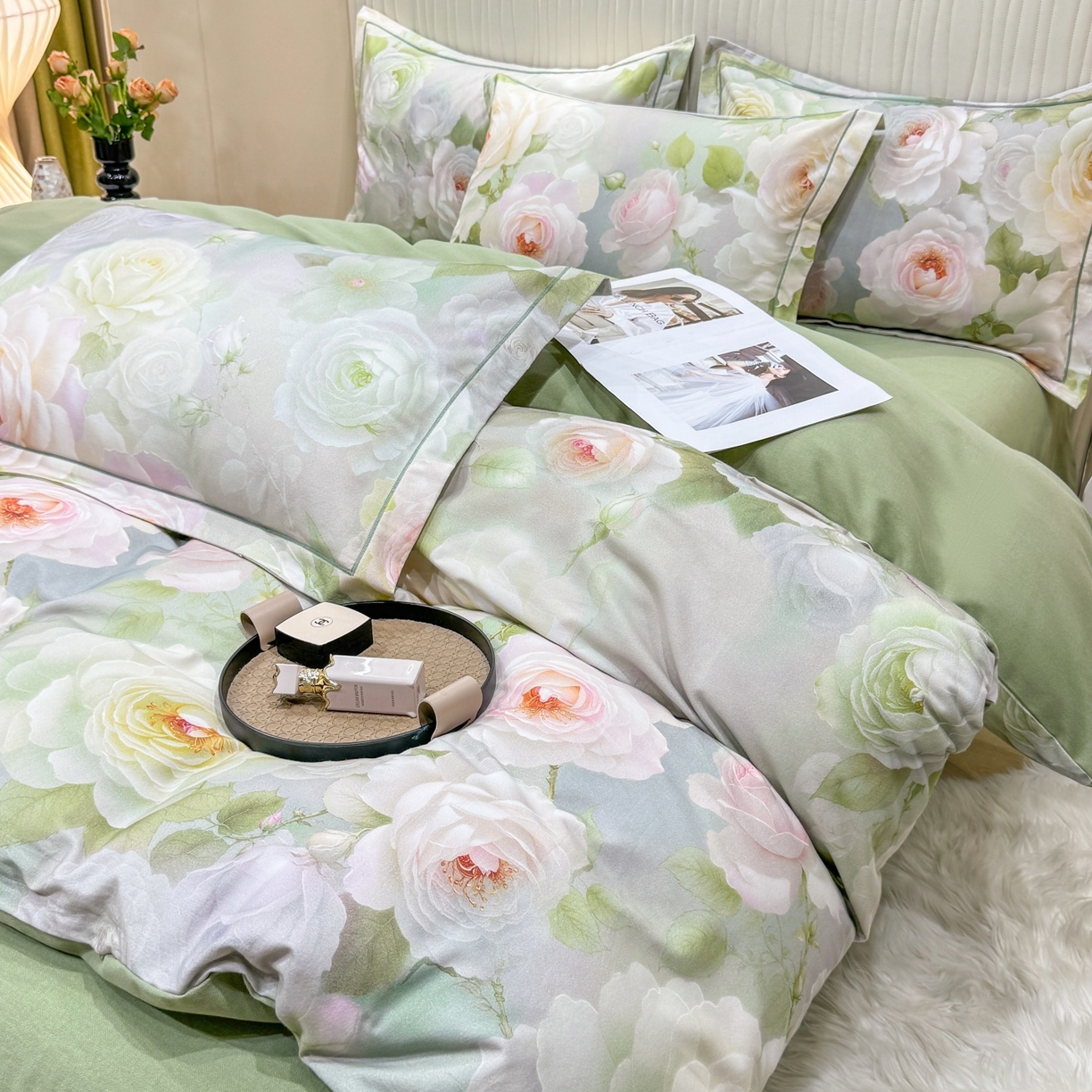 91家纺网 家纺一手货源 找家纺 （总）红日子纺织品 2025新款A类全棉磨毛数码印花四件套