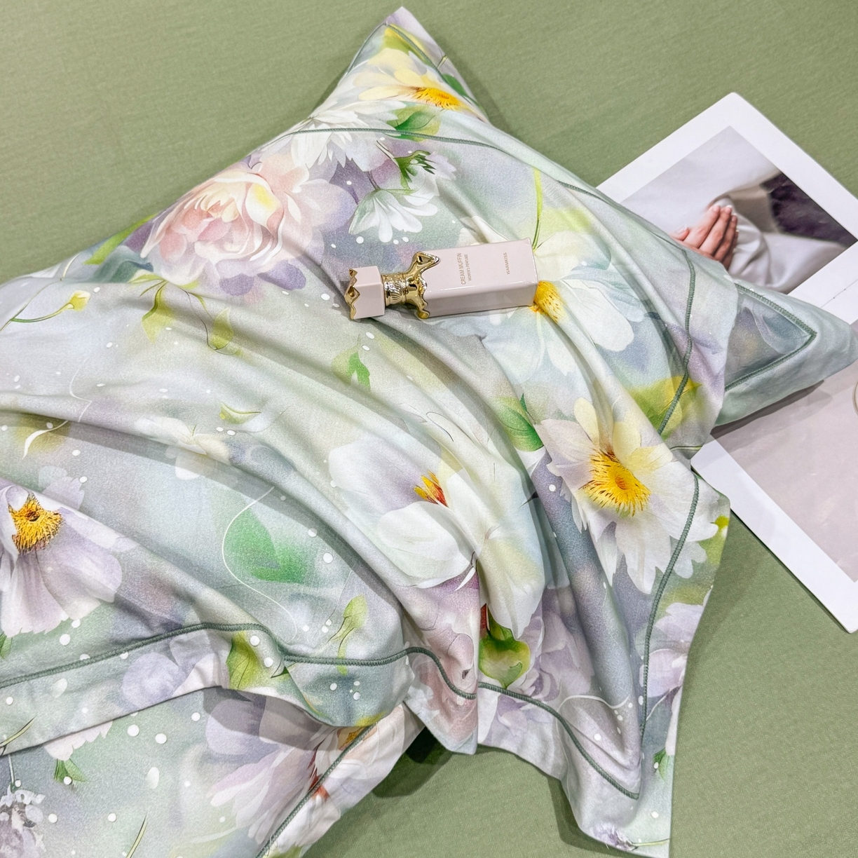 91家纺网 家纺一手货源 找家纺 红日子纺织品 2025新款A类全棉磨毛数码印花四件套 悠然春景