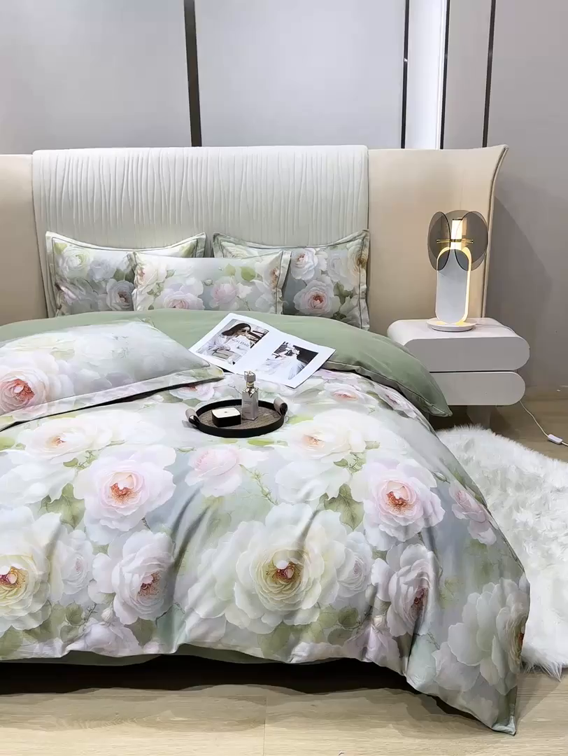 91家纺网 家纺一手货源 找家纺 （总）红日子纺织品 2025新款A类全棉磨毛数码印花四件套