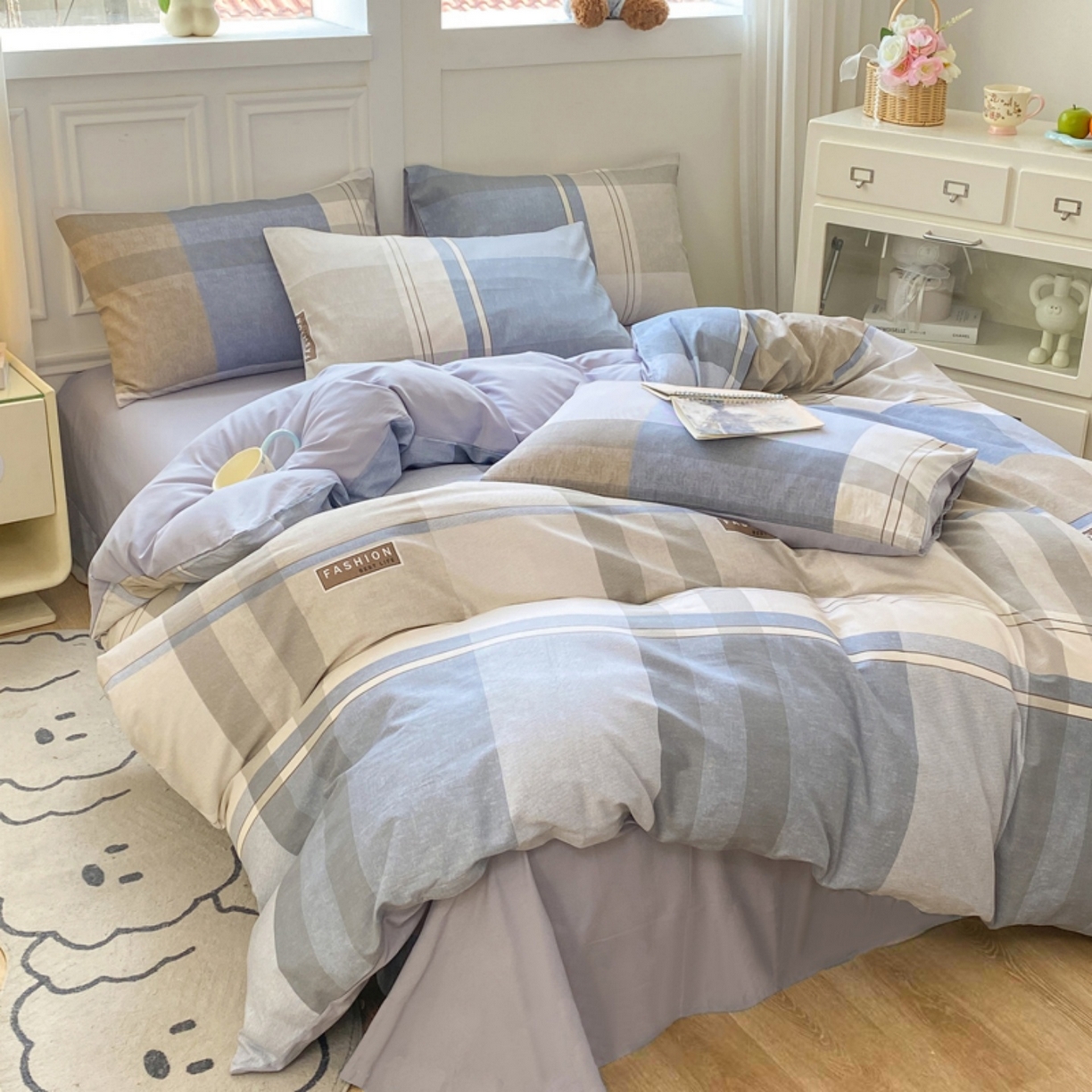 91家纺网 家纺一手货源 找家纺 红日子纺织品 2025新款A类全棉印花单被套 韶华