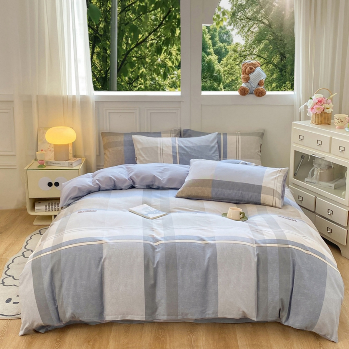 91家纺网 家纺一手货源 找家纺 红日子纺织品 2025新款A类全棉印花单被套 韶华