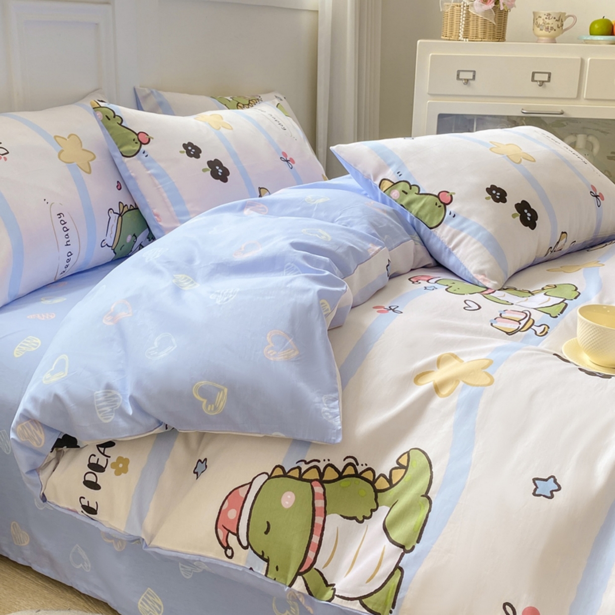 91家纺网 家纺一手货源 找家纺 红日子纺织品 2025新款A类全棉印花单被套 巴比龙