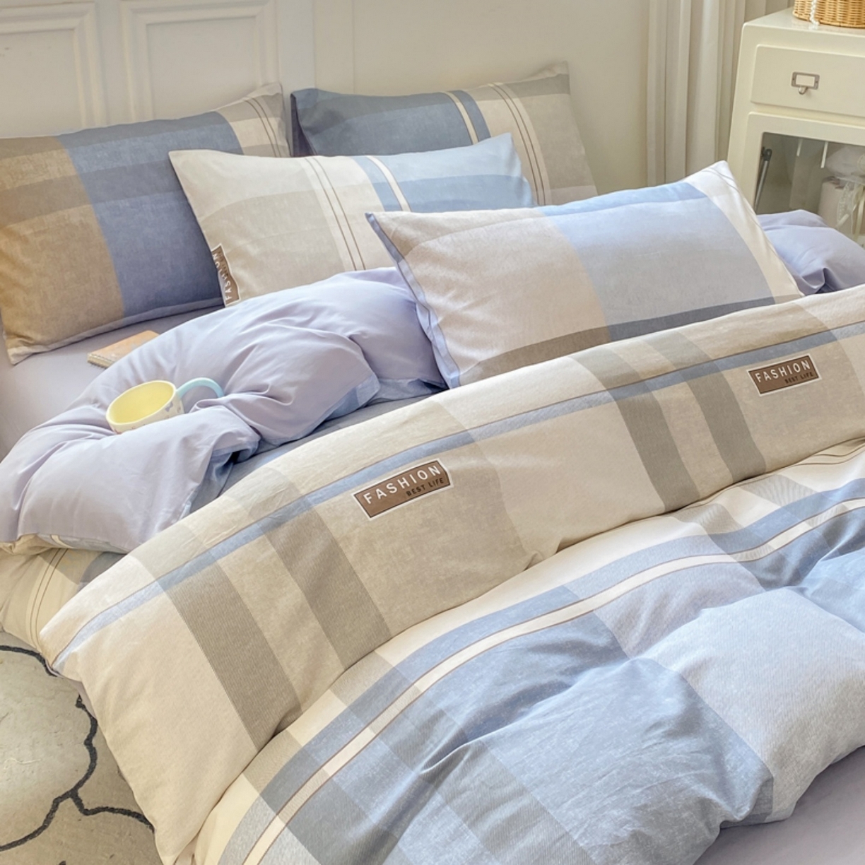 91家纺网 家纺一手货源 找家纺 红日子纺织品 2025新款A类全棉印花单被套 韶华