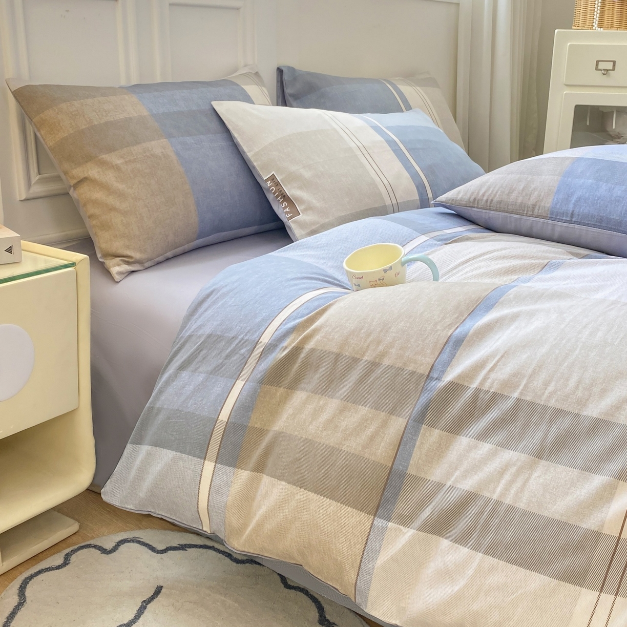 91家纺网 家纺一手货源 找家纺 红日子纺织品 2025新款A类全棉印花单被套 韶华