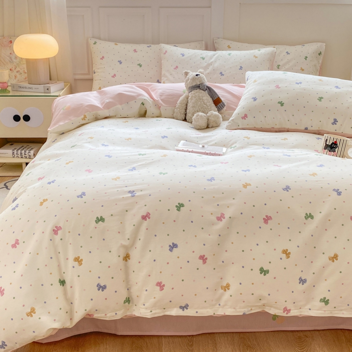 91家纺网 家纺一手货源 找家纺 红日子纺织品 2025新款A类全棉印花单被套 甜心情节