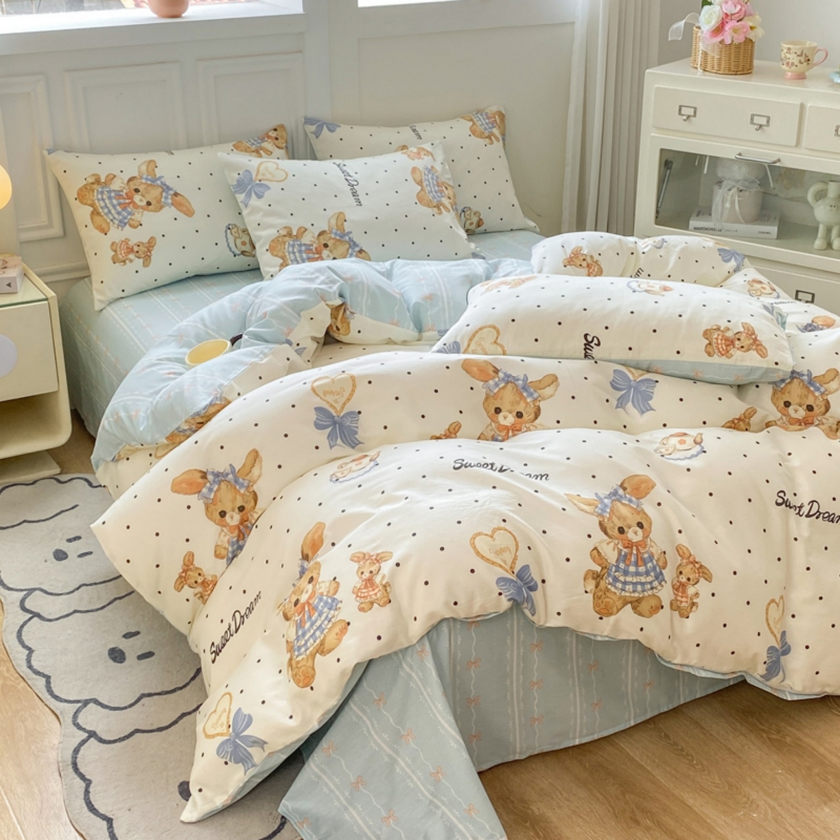 91家纺网 家纺一手货源 找家纺 红日子纺织品 2025新款A类全棉印花单被套 洛可可