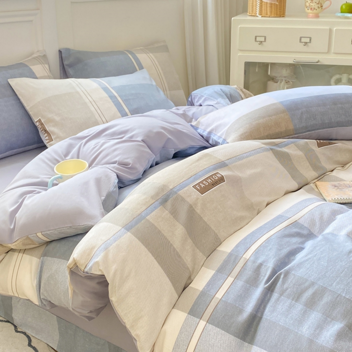 91家纺网 家纺一手货源 找家纺 红日子纺织品 2025新款A类全棉印花单被套 韶华