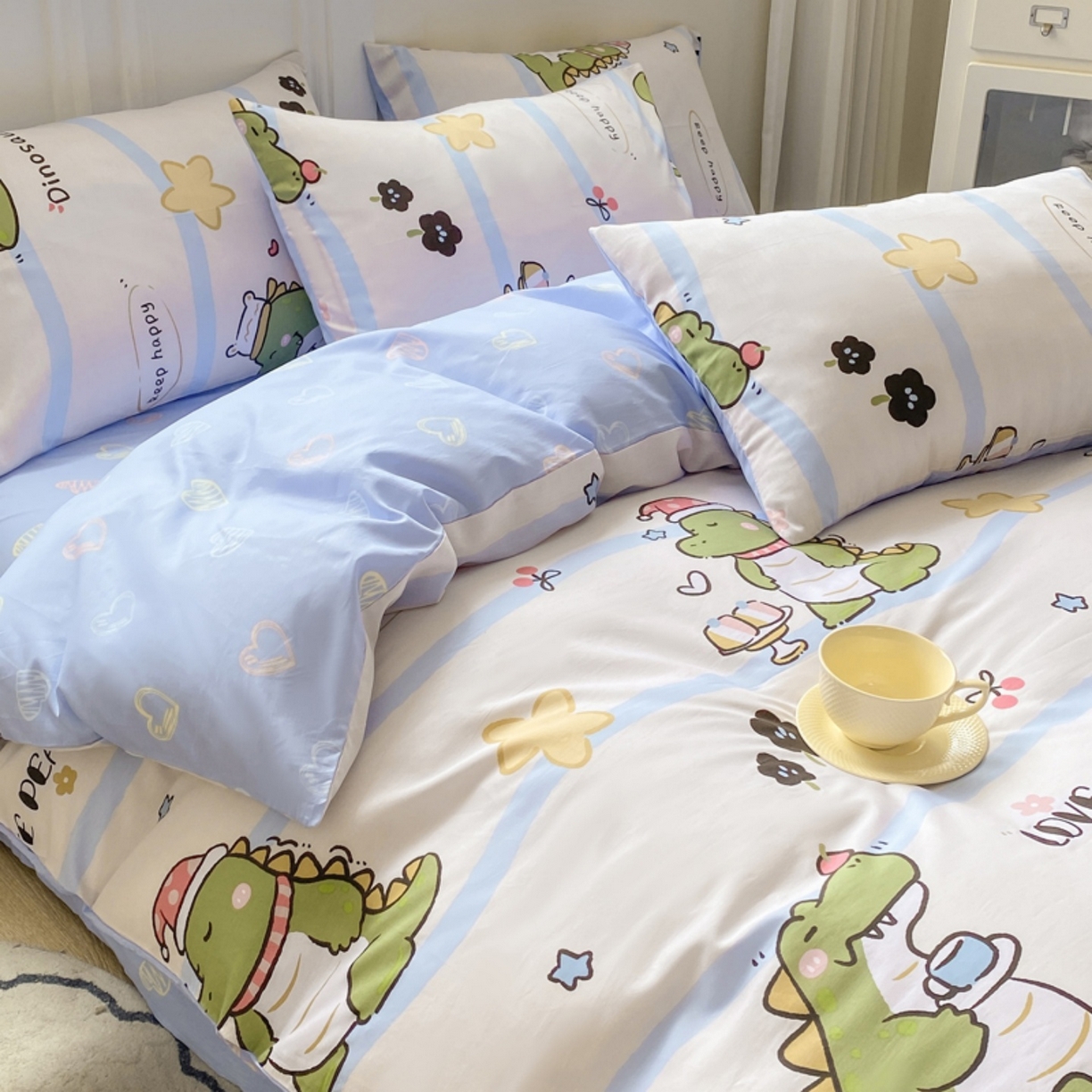 91家纺网 家纺一手货源 找家纺 红日子纺织品 2025新款A类全棉印花单被套 巴比龙