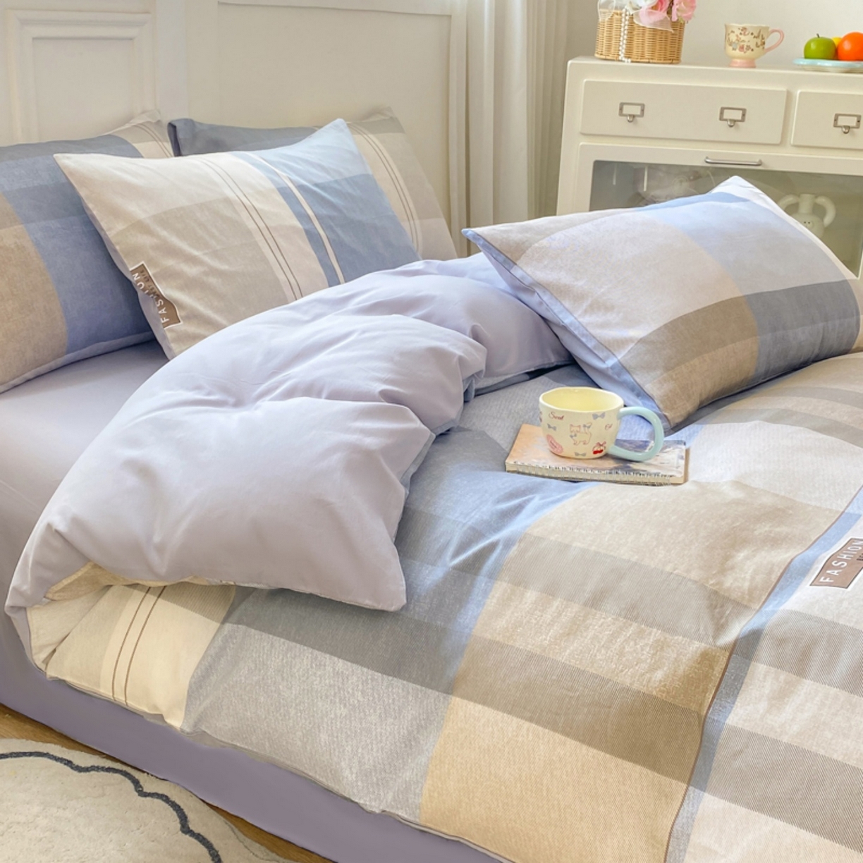 91家纺网 家纺一手货源 找家纺 红日子纺织品 2025新款A类全棉印花单被套 韶华