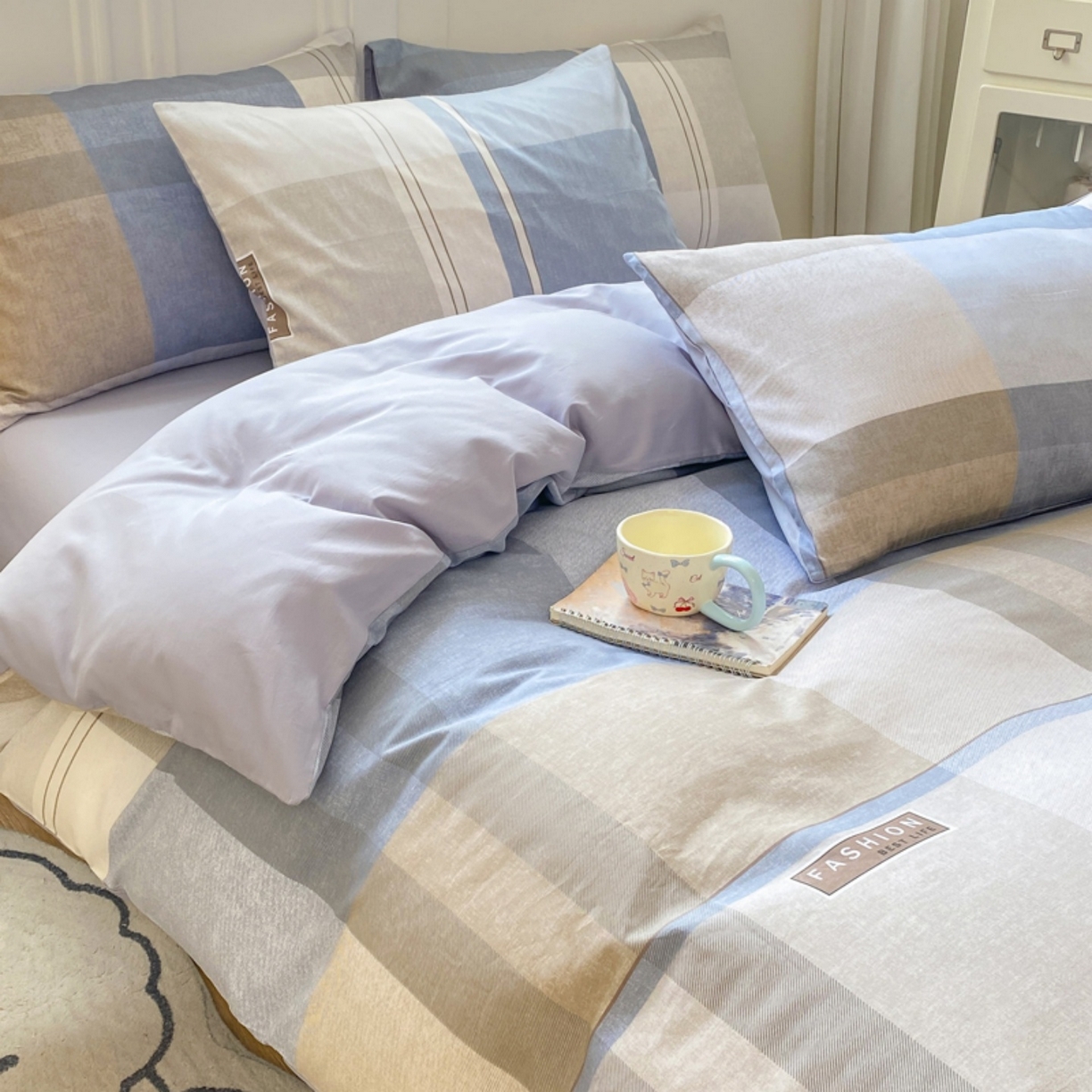 91家纺网 家纺一手货源 找家纺 红日子纺织品 2025新款A类全棉印花单被套 韶华