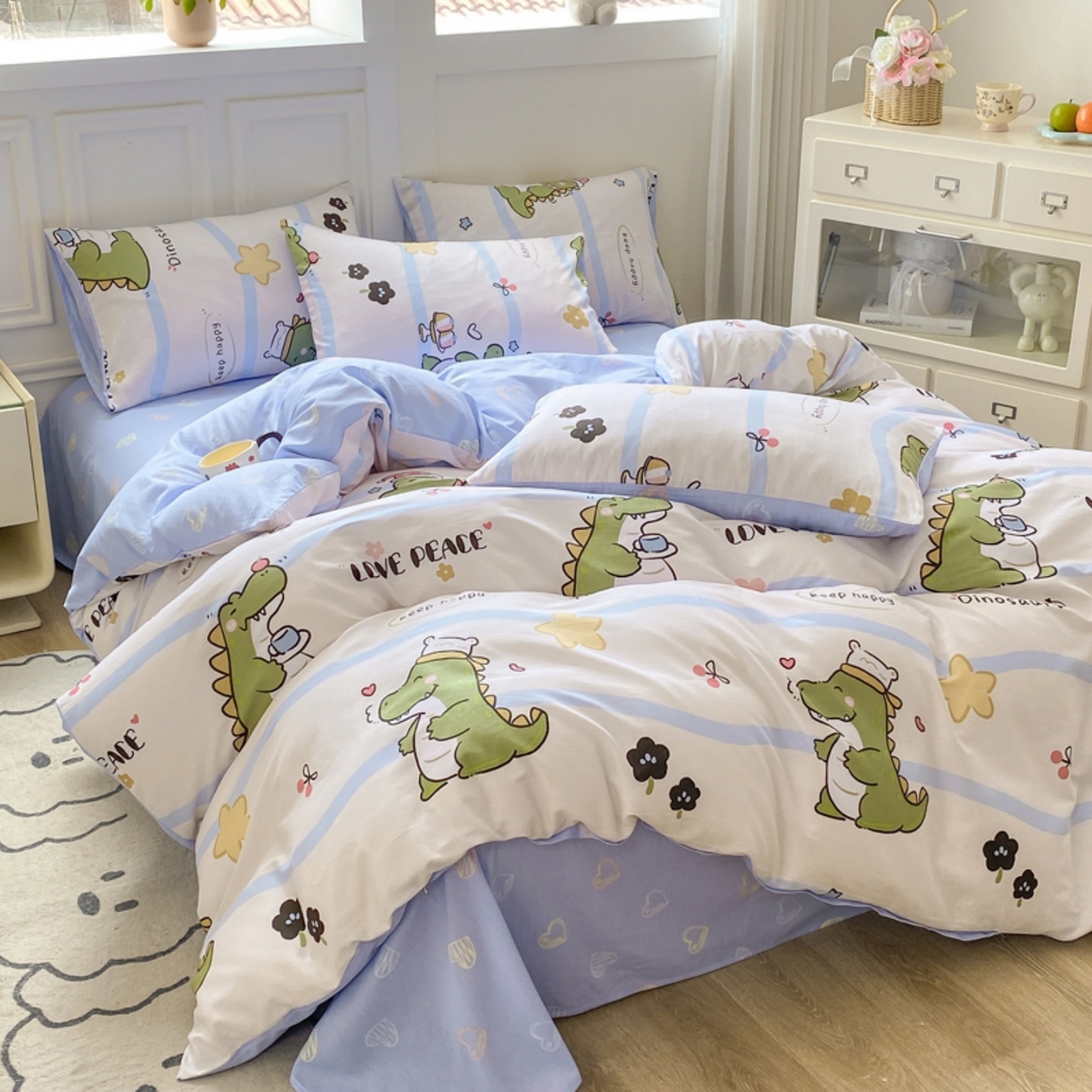 91家纺网 家纺一手货源 找家纺 红日子纺织品 2025新款A类全棉印花单被套 巴比龙