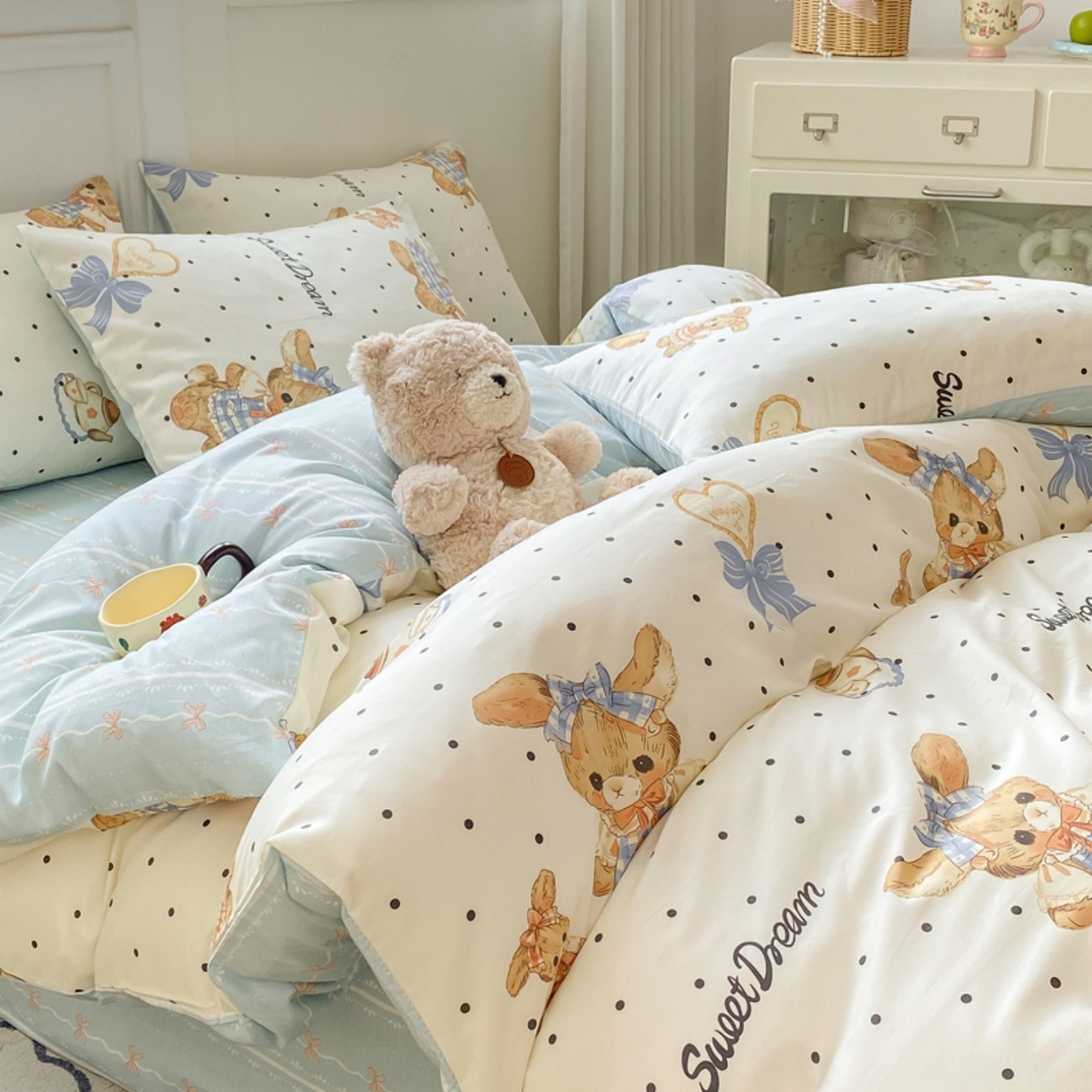 91家纺网 家纺一手货源 找家纺 红日子纺织品 2025新款A类全棉印花单被套 洛可可