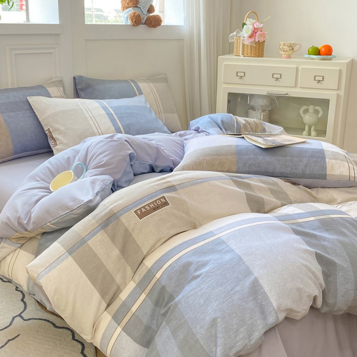 91家纺网 家纺一手货源 找家纺 红日子纺织品 2025新款A类全棉印花单被套 韶华