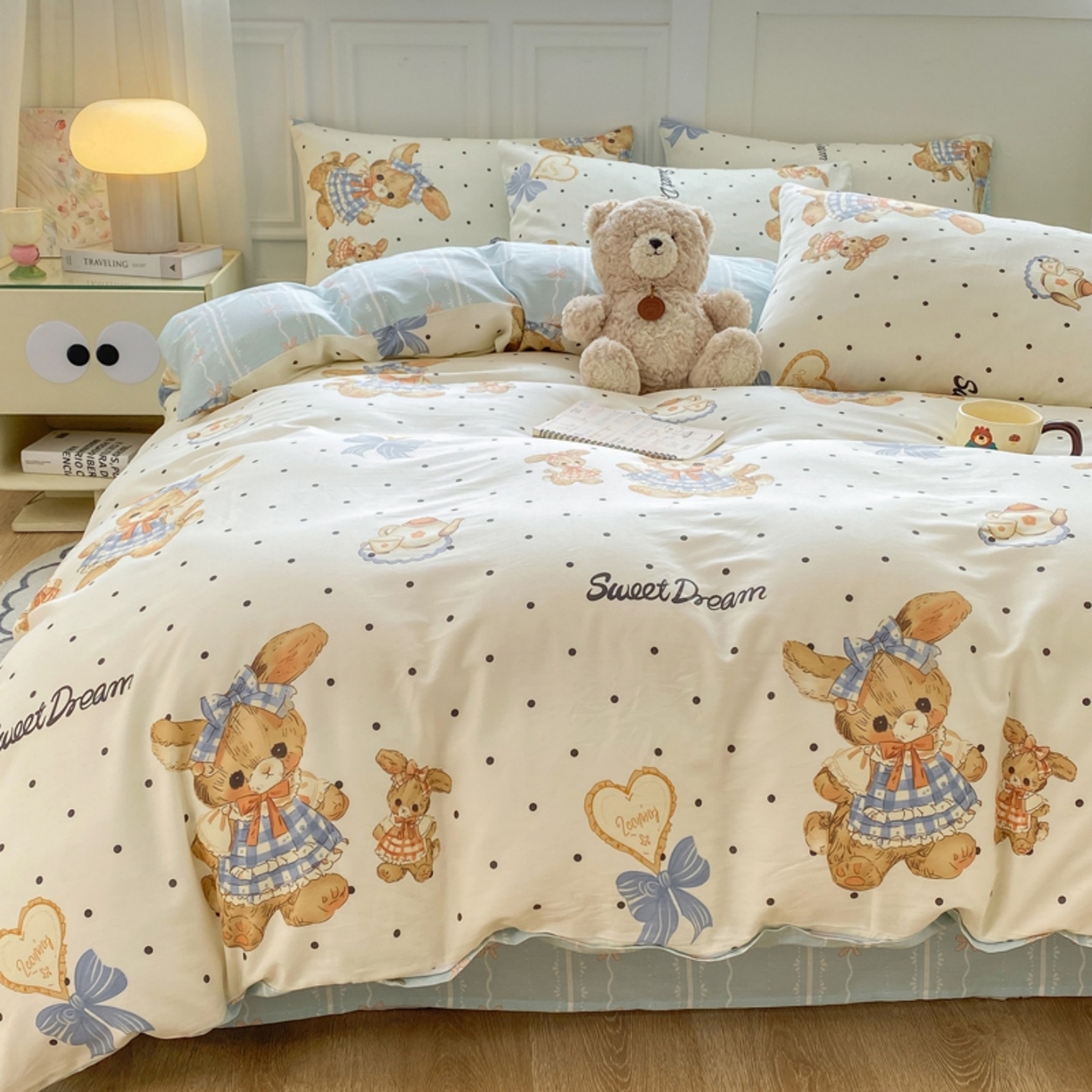 91家纺网 家纺一手货源 找家纺 红日子纺织品 2025新款A类全棉印花单被套 洛可可