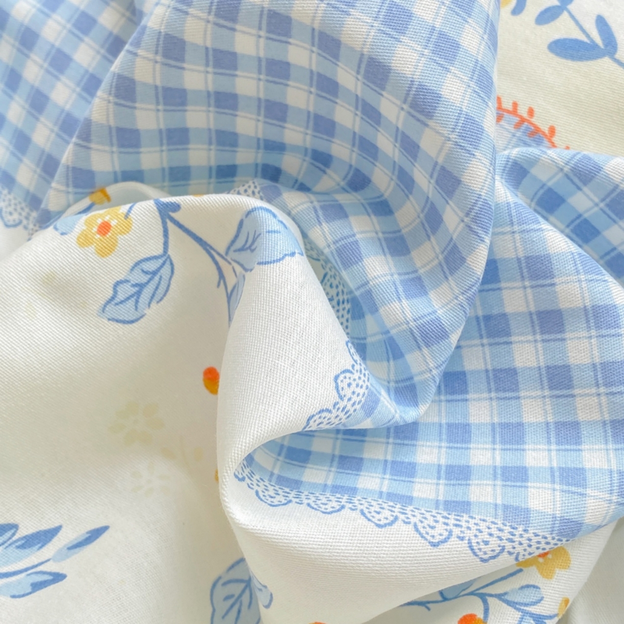 91家纺网 家纺一手货源 找家纺 红日子纺织品 2025新款A类全棉印花单被套 花宠乐章