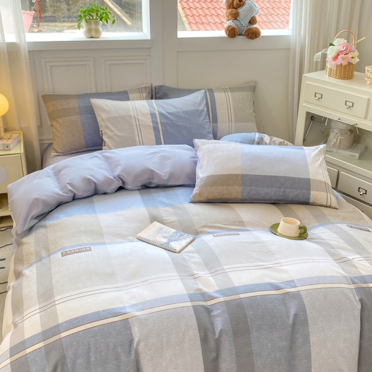 91家纺网 家纺一手货源 找家纺 红日子纺织品 2025新款A类全棉印花单被套 韶华