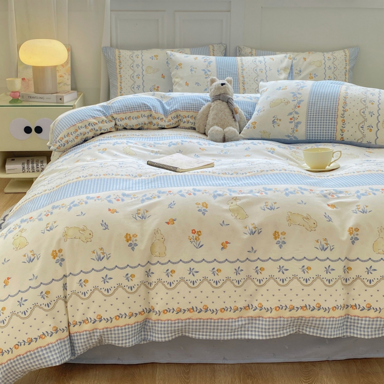 91家纺网 家纺一手货源 找家纺 红日子纺织品 2025新款A类全棉印花单被套 花宠乐章