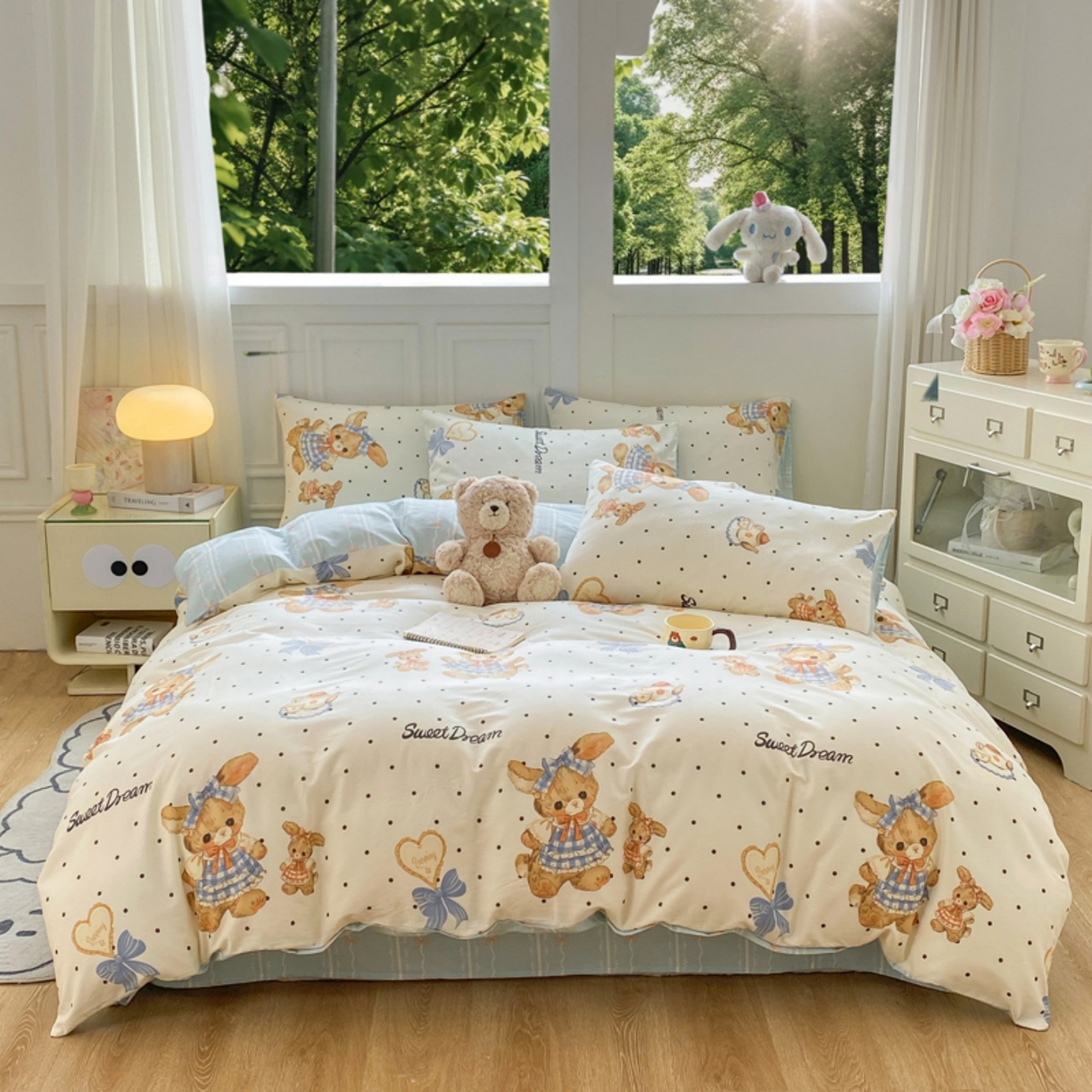 91家纺网 家纺一手货源 找家纺 红日子纺织品 2025新款A类全棉印花单被套 洛可可